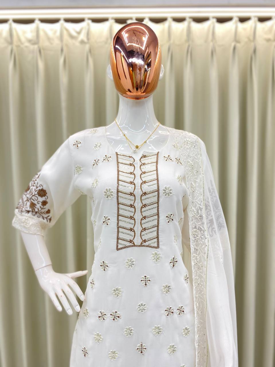 Party Wear Look Beautiful Top And Bottom With Dupatta