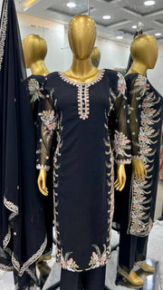 Party Wear Look Top Bottom With Dupatta With Heavy Embroidery Work