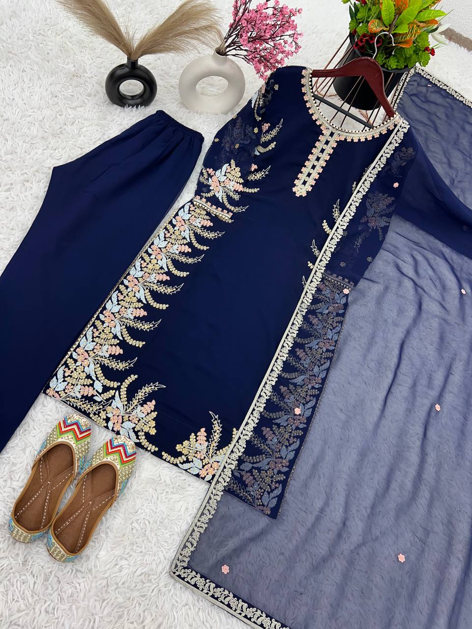 Party Wear Look Top Bottom With Dupatta With Heavy Embroidery Work