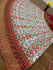 Party Wear Silk Lehenga Choli With Fancy Border Work