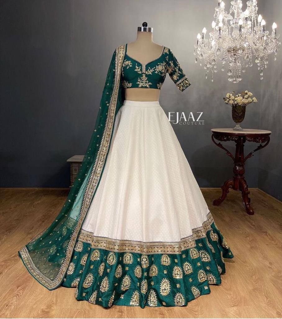 Party Wear Designer Lehenga Choli With Pearl & Embroidery Work