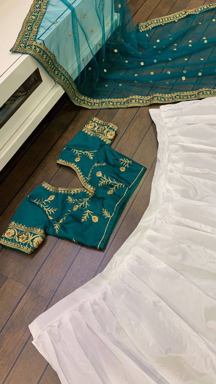 Party Wear Designer Lehenga Choli With Pearl & Embroidery Work