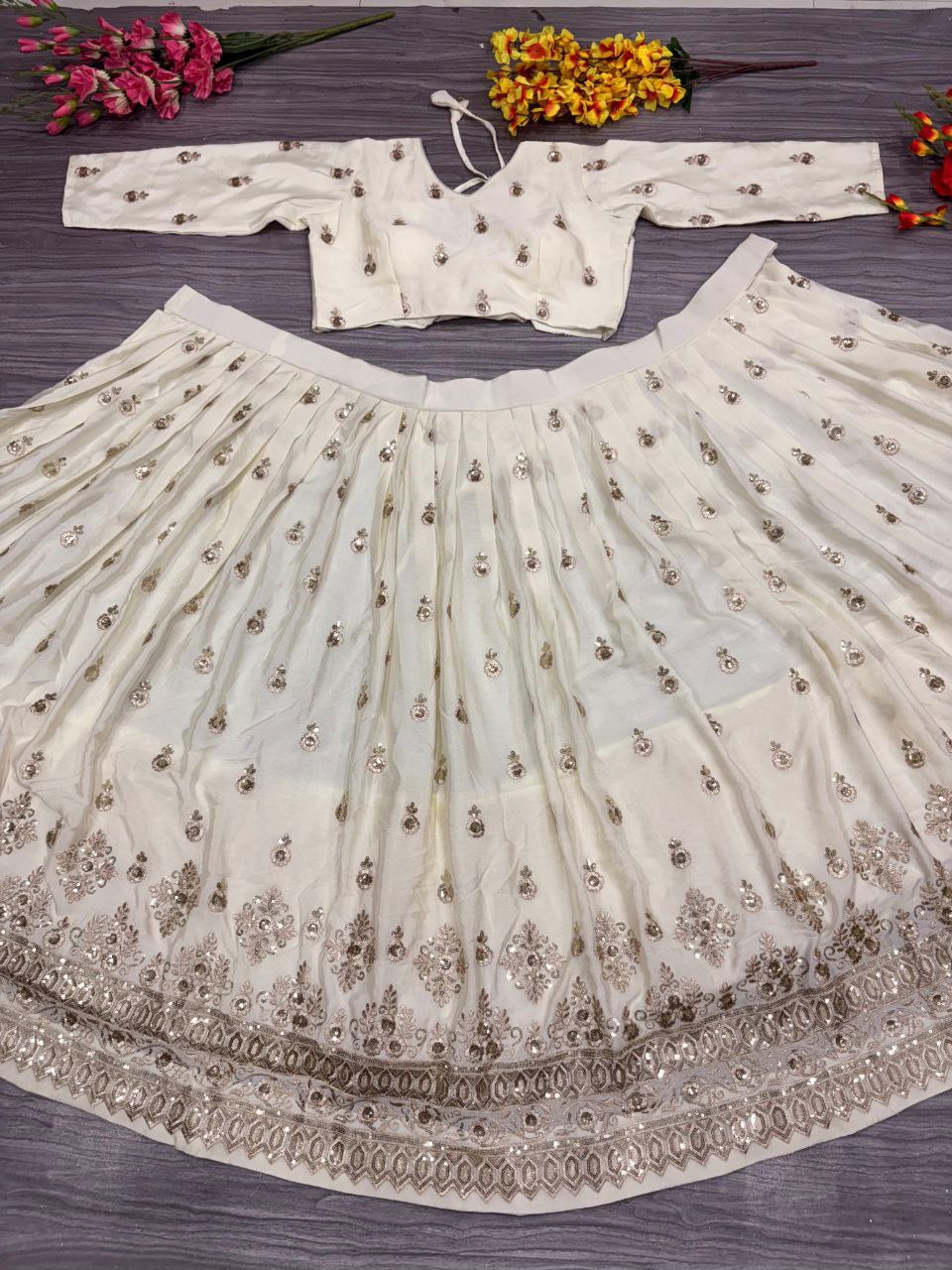 Designer Party Wear Lehenga Choli With Embroidery Work