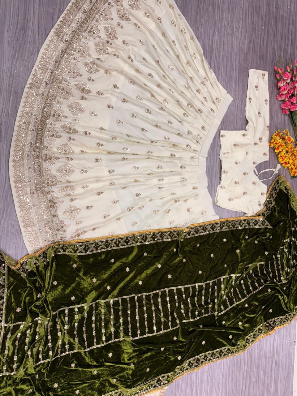 Designer Party Wear Lehenga Choli With Embroidery Work