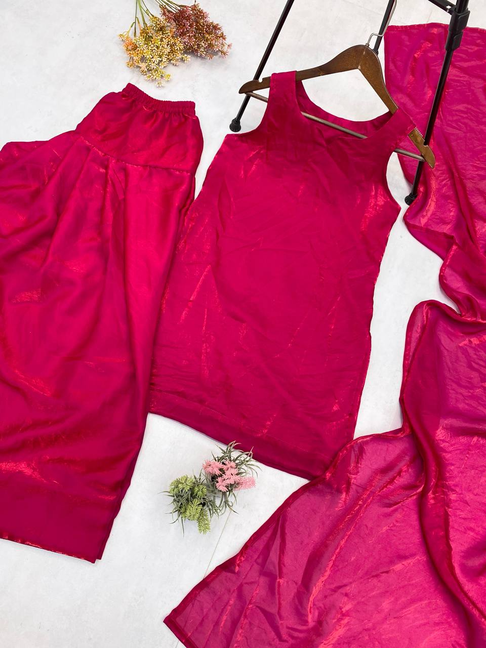 Designer Party Wear Top-Bottom Ana Dupatta