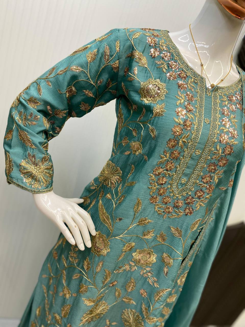 Party Wear Beautiful Top And Plazzo With Fancy Dupatta