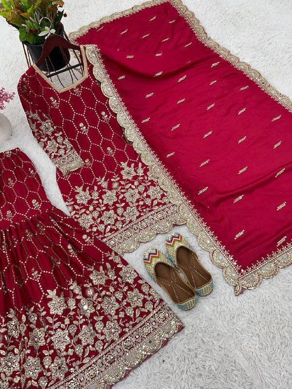 Beautiful Party Wear Top-Bottom And Dupatta