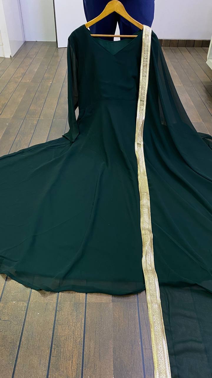 Party Wear Beautiful Gown With Dupatta