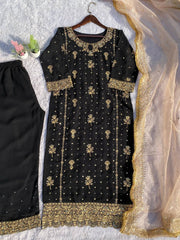 Designer Party Wear Top And Bottom With Beautiful Dupatta