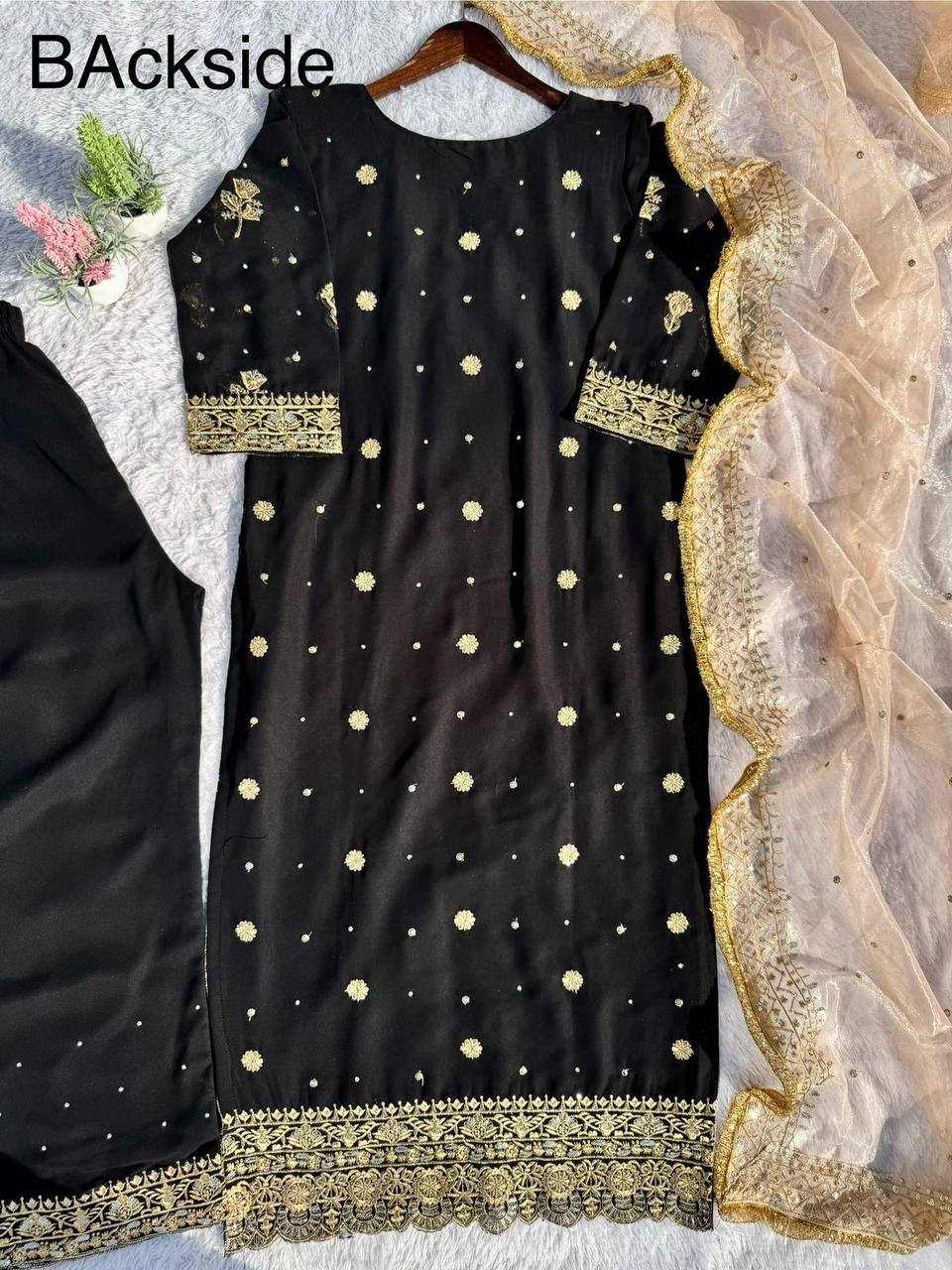 Designer Party Wear Top And Bottom With Beautiful Dupatta