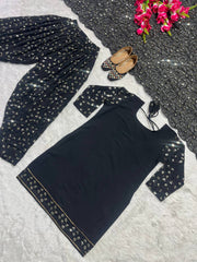 Designer Party Wear Look Top ,Patiala Styles Salwar And Dupatta