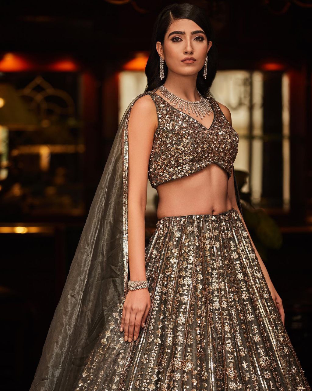 Beautiful Latest Designer Lehenga Choli With Sequence Work