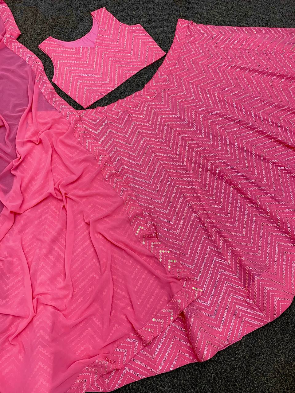 Party Wear Beautiful Lehenga Choli With Embroidery Sequence Work