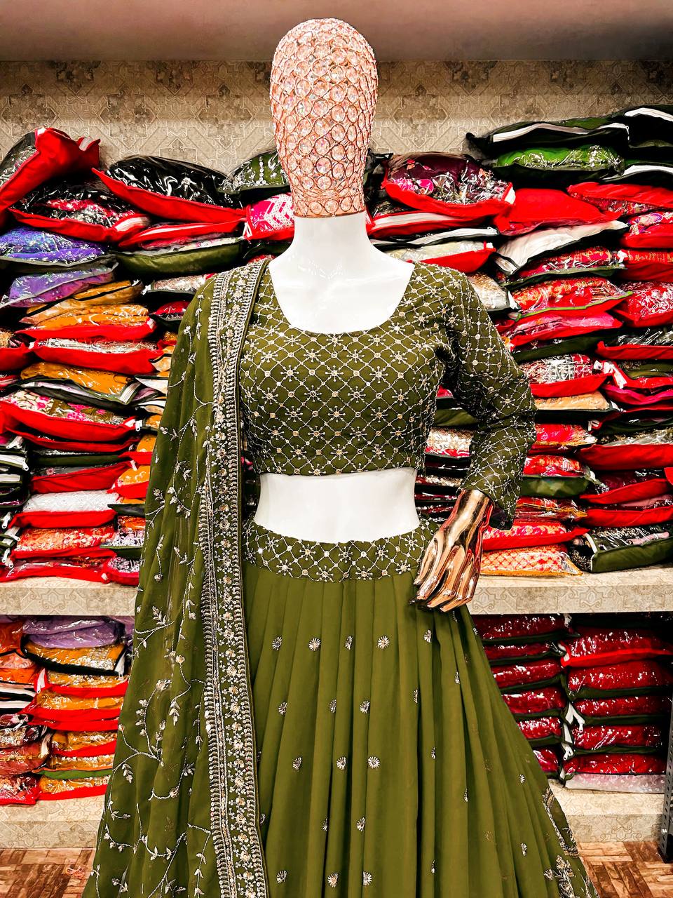 Designer Party Wear Lehenga Choli With Sequence Embroidery Work