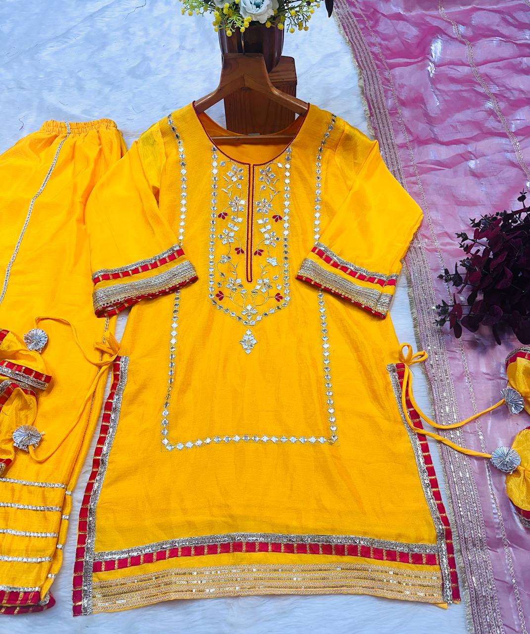 Designer Party Wear Top, Pent And Beautiful Dupatta