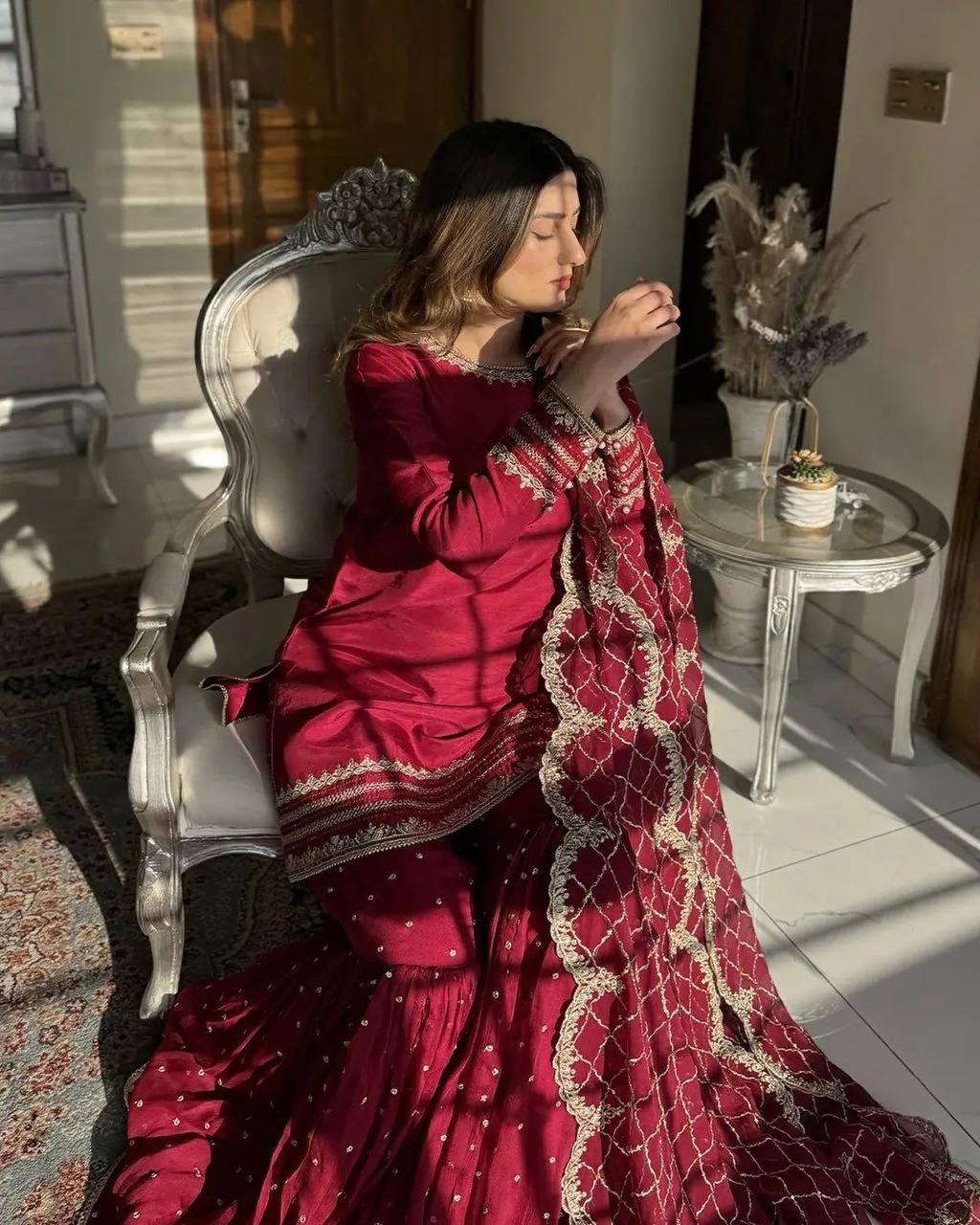 arty Wear Look Top-Plazzo And Dupatta With Heavy Embroidery Work