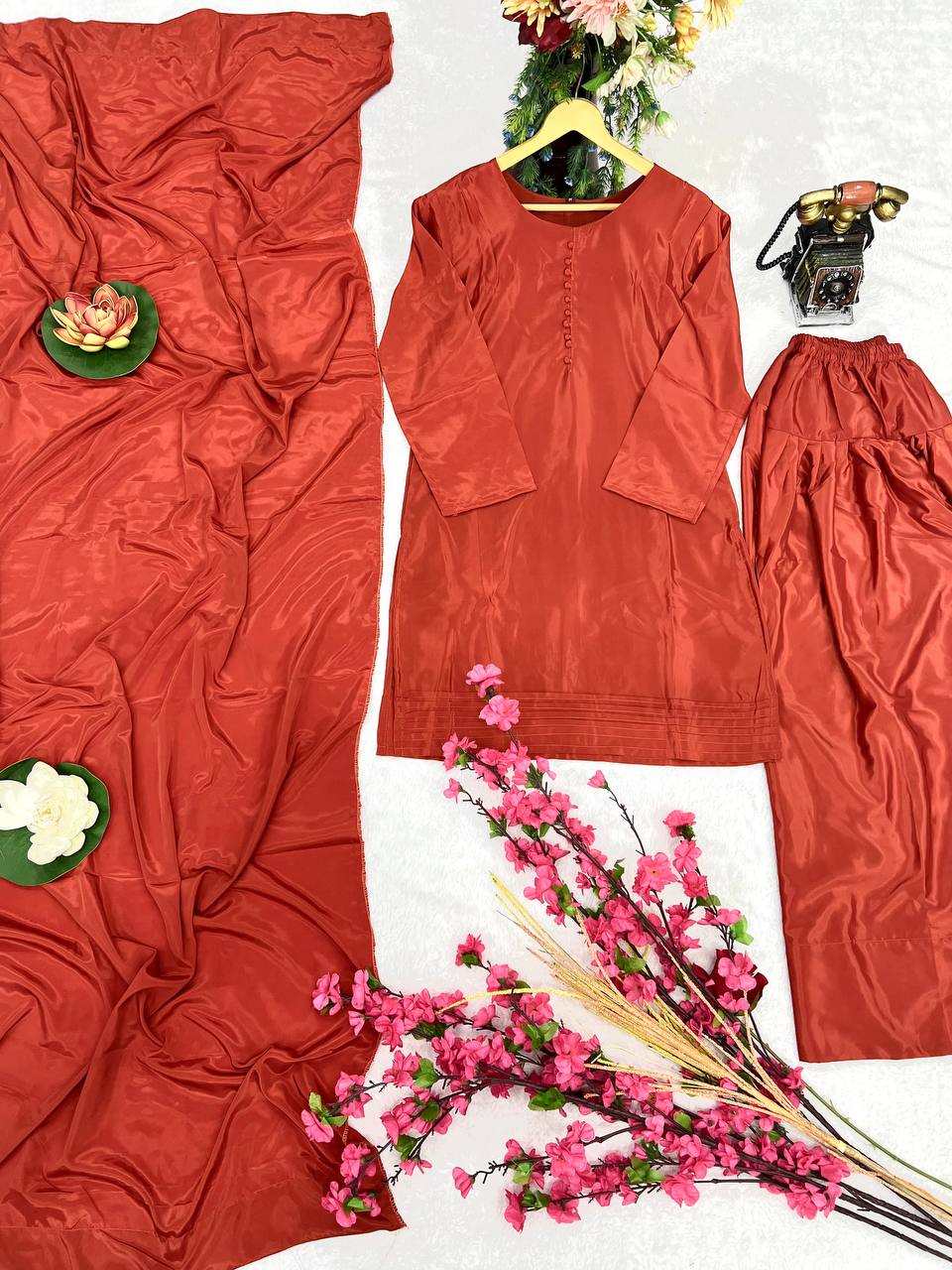 Party Wear Beautiful Top-Bottom And Dupatta