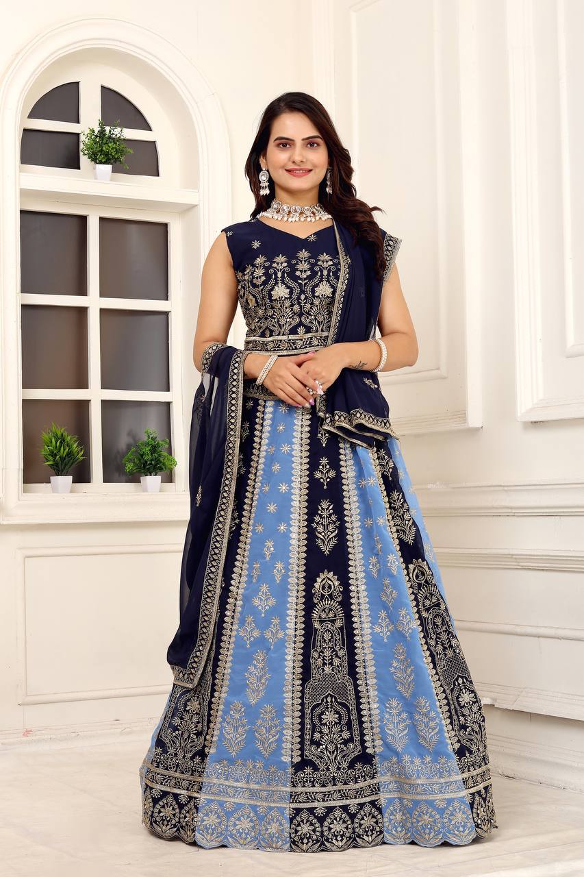 Party Wear Designer Lehenga Choli With Embroidery Work