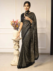 Party Wear Look Designer Saree With Sequins Work All Over