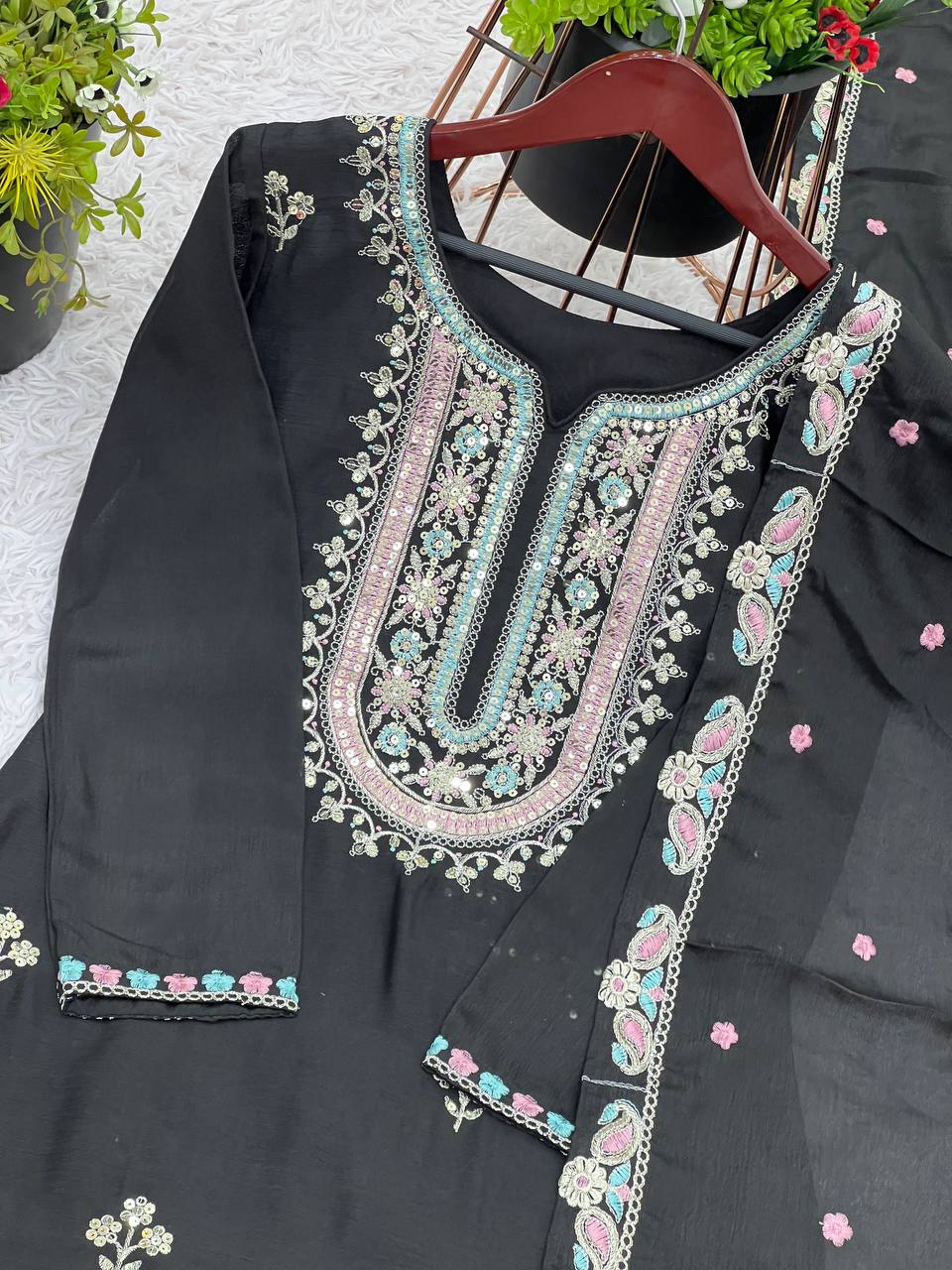 Designer Party Wear Look Fancy Top-Dupatta And Sharara
