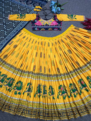 Designer Lehenga- Choli With Dupatta With Real Mirror Hand Work