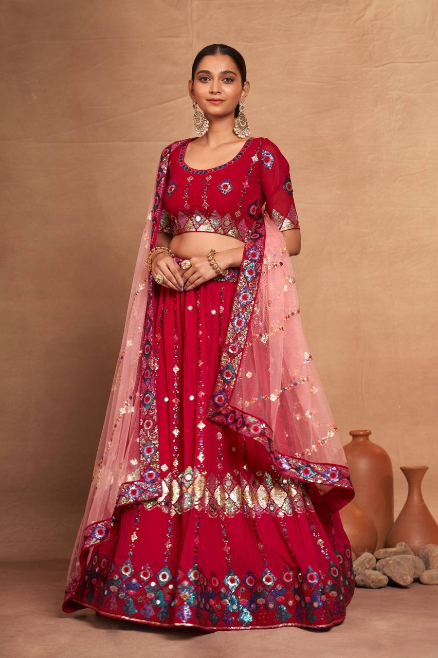 Designer Party Wear Lehenga Choli And Beautiful Dupatta