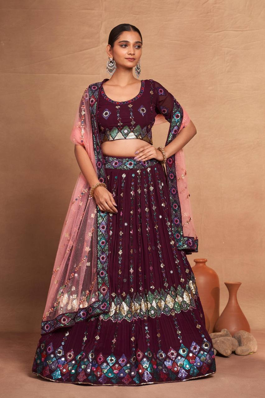 Designer Party Wear Lehenga Choli And Beautiful Dupatta