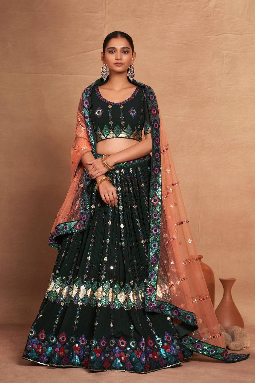 Designer Party Wear Lehenga Choli And Beautiful Dupatta