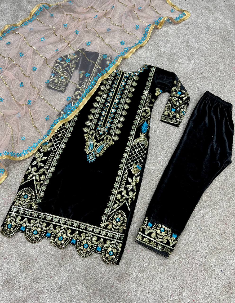 Designer Party Wear Look Top-Dupatta And Bottom