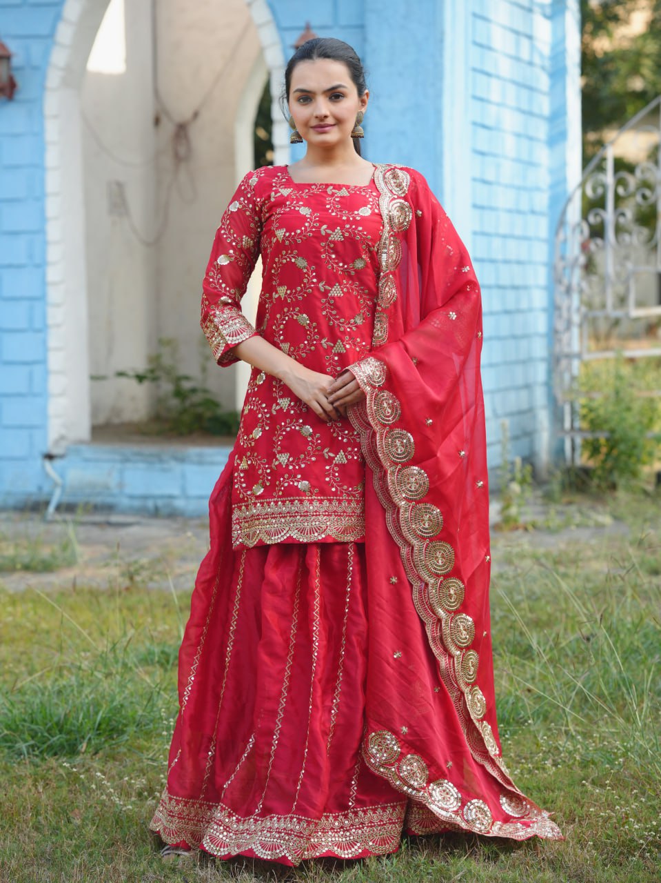 Designer Party Wear Lehenga Suit With Sequence Embroidered Work