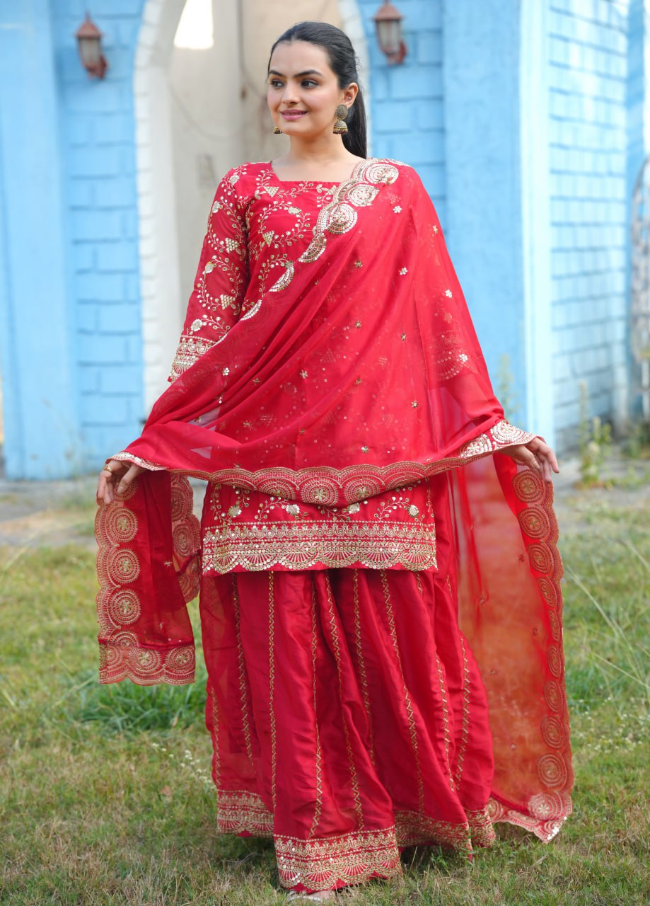 Designer Party Wear Lehenga Suit With Sequence Embroidered Work