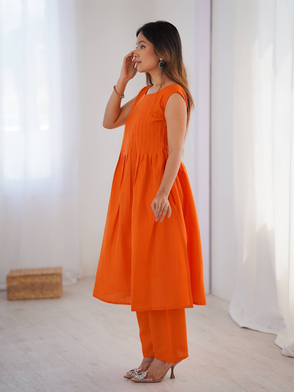 Party Wear Beautiful Cotton Top And Bottom