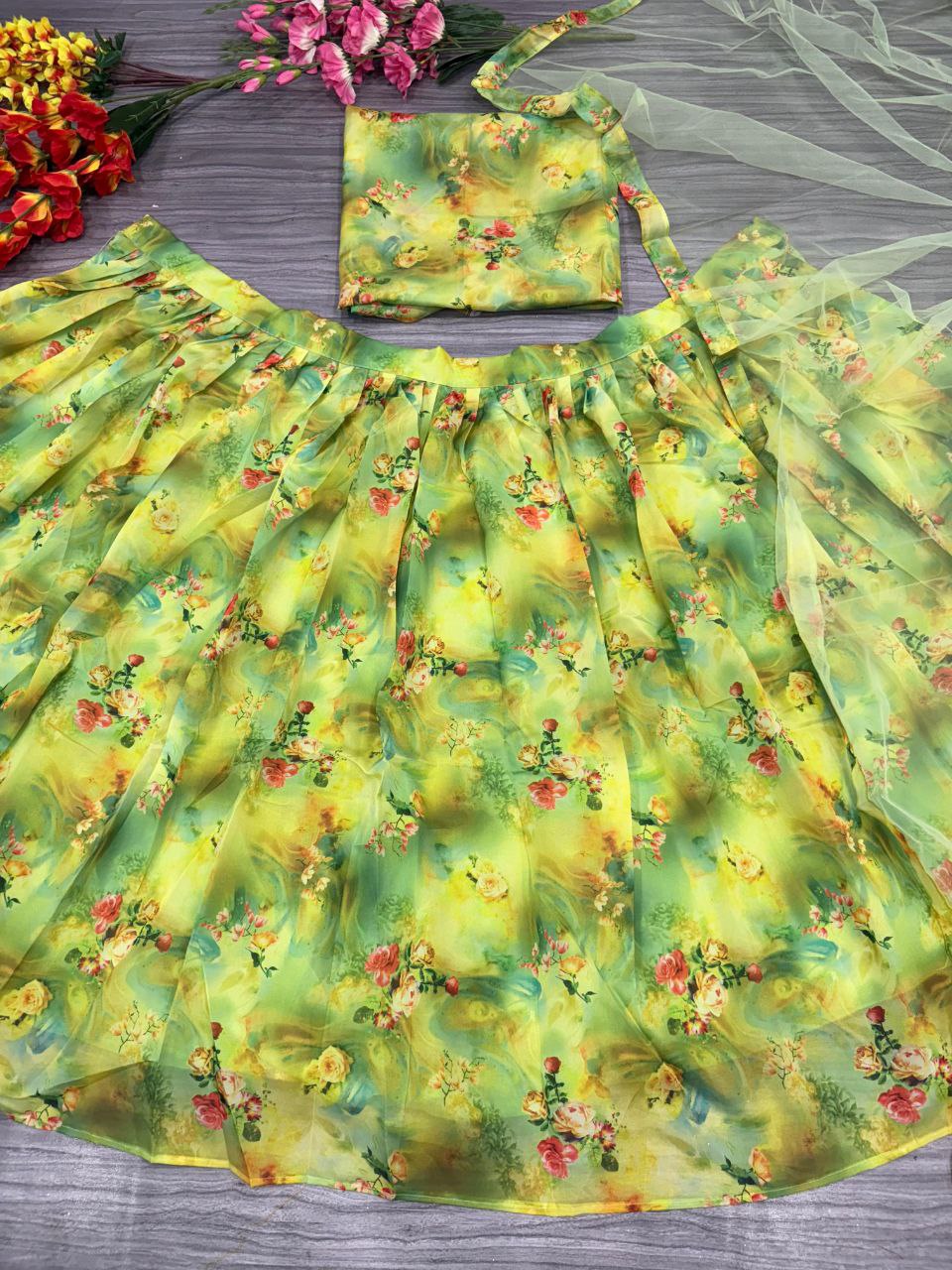 Most Beautiful Latest Lehenga Choli With Floral Print