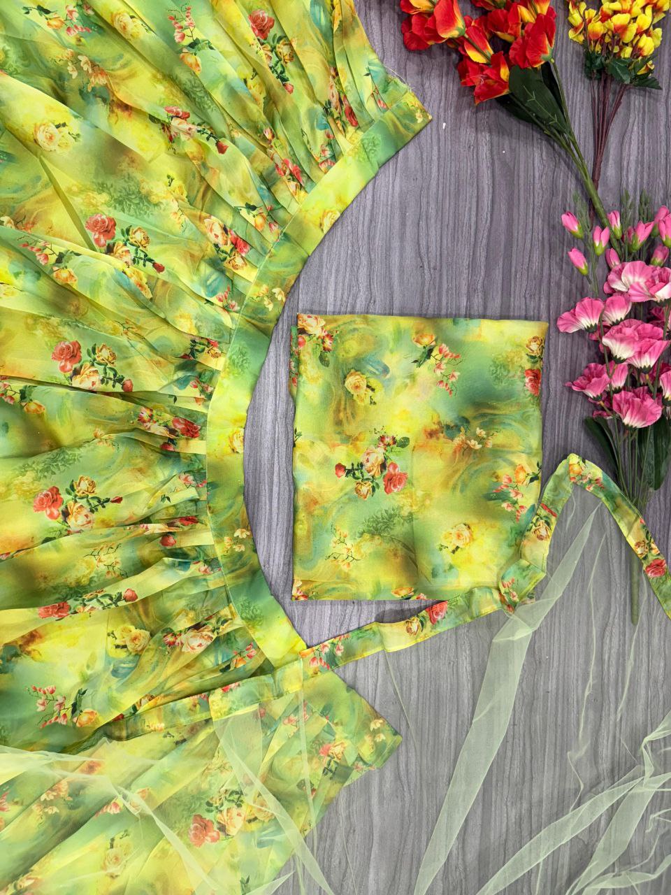 Most Beautiful Latest Lehenga Choli With Floral Print