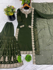 Party Wear Look Beautiful Top-Dupatta And Bottom