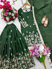 Designer Top-Sarara And Dupatta With Heavy Embroidery Sequence Work