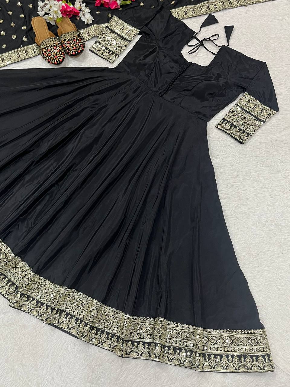 Designer Party Wear Anarkali Gown And Beautiful Dupatta