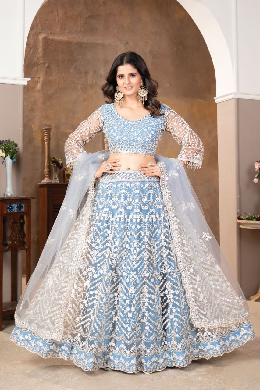 Designer Party Wear Lehenga Choli With Beautiful Sequence Work