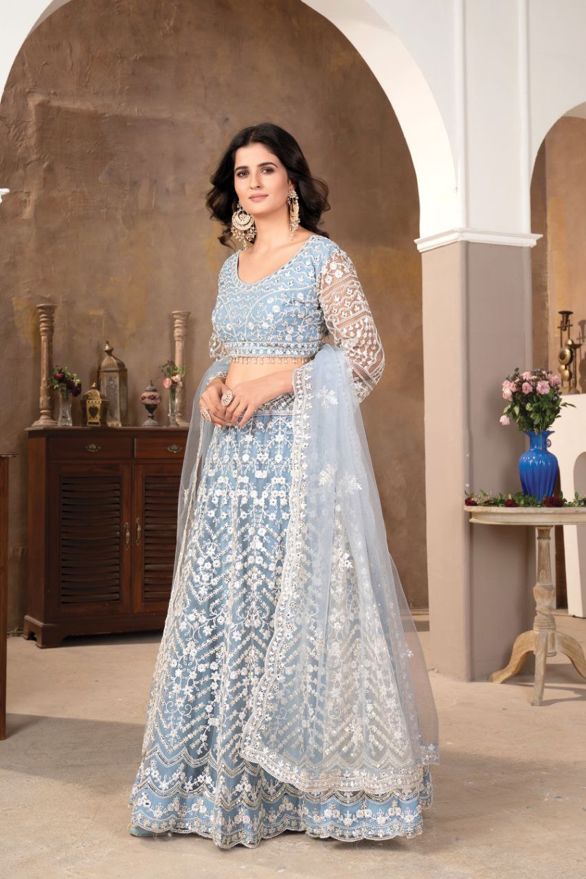 Designer Party Wear Lehenga Choli With Beautiful Sequence Work