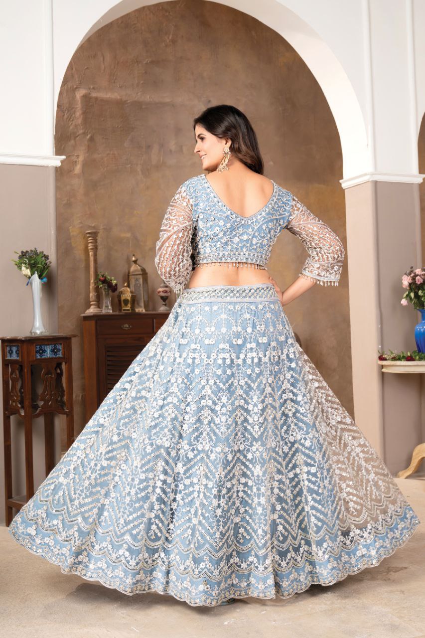 Designer Party Wear Lehenga Choli With Beautiful Sequence Work