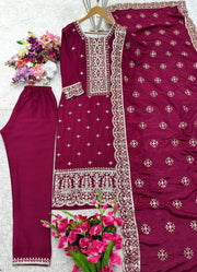 Beautiful Party Wear Top Pent And Dupatta