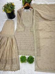 Designer Party Wear Look Fancy Top-Dupatta And Fully Stitched Sharara