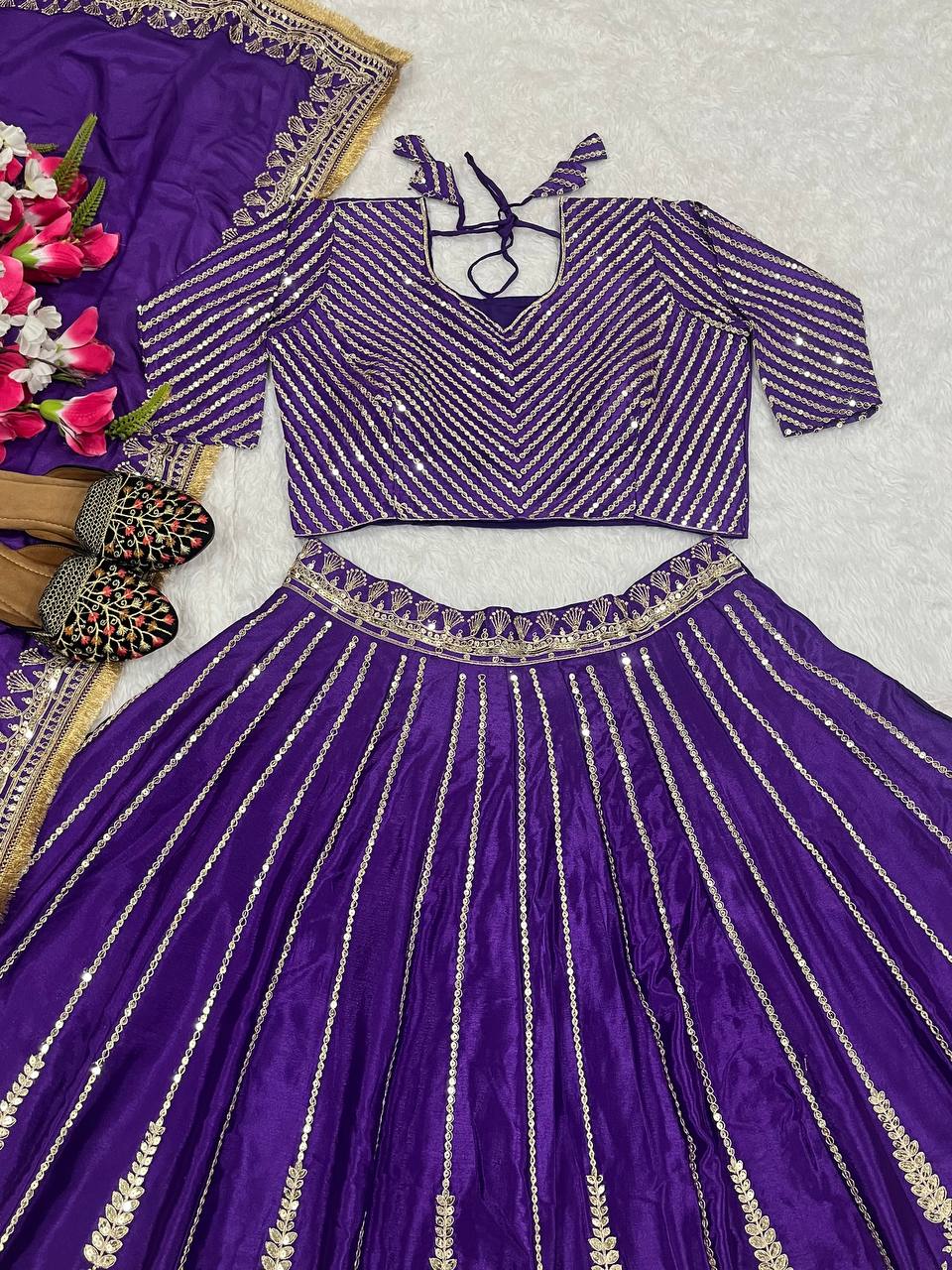 Designer Lehenga Choli With Embroidery Sequence Work