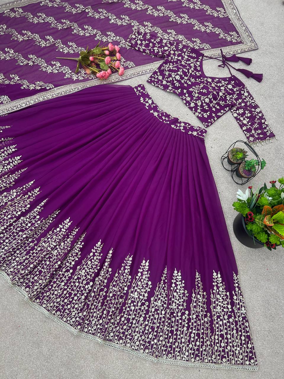 Beautiful Party Wear Lehenga Choli With Embroidery Sequence Work
