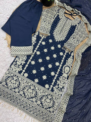 Fancy Top-Bottom And Dupatta With Heavy Embroidery Sequence Work