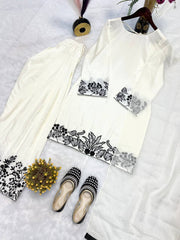 Designer Party Wear Look Top & Bottom With Fancy Lace Border Work