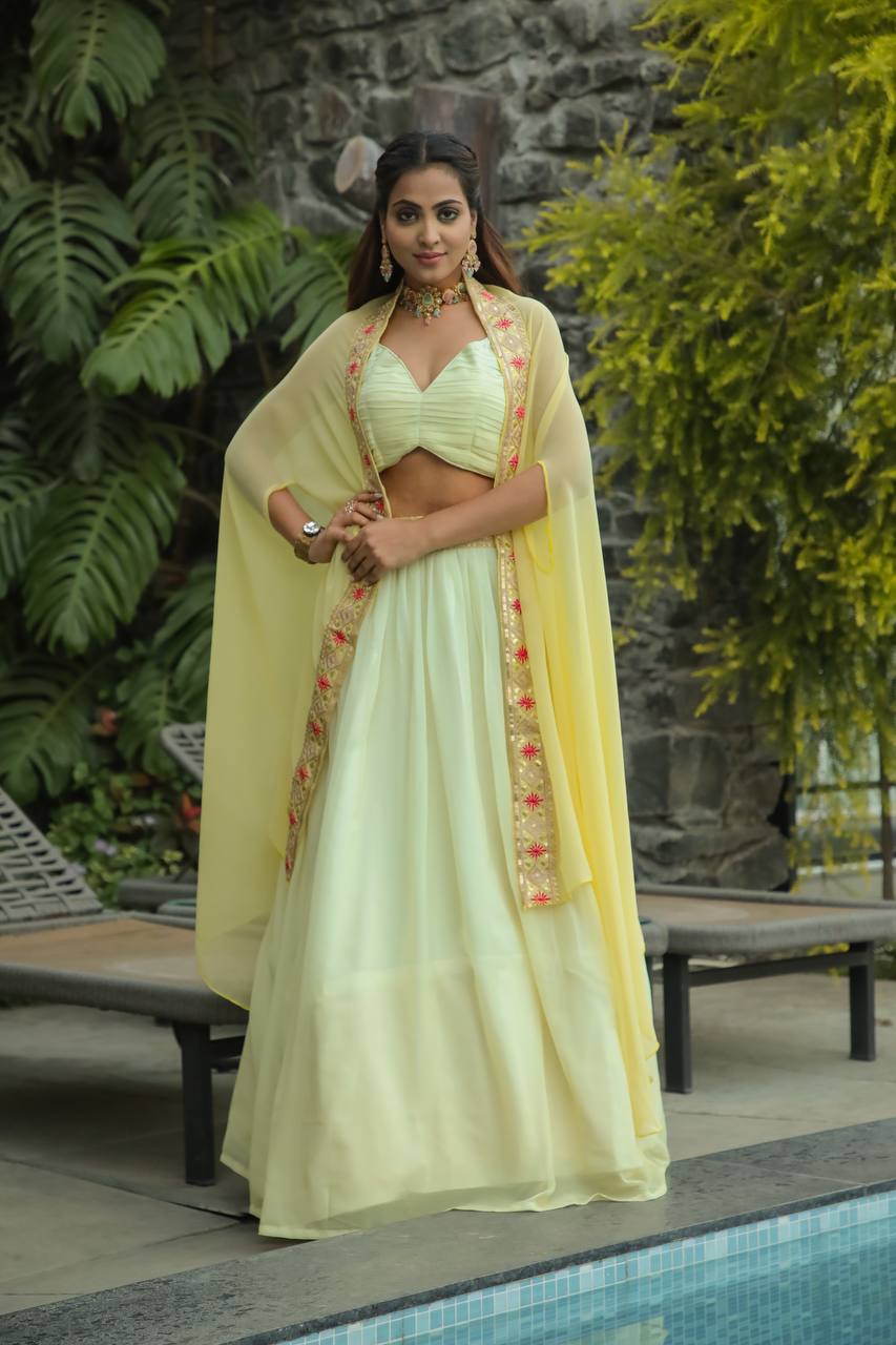 Designer Lehenga Choli With Thread, Dori & Sequence Work