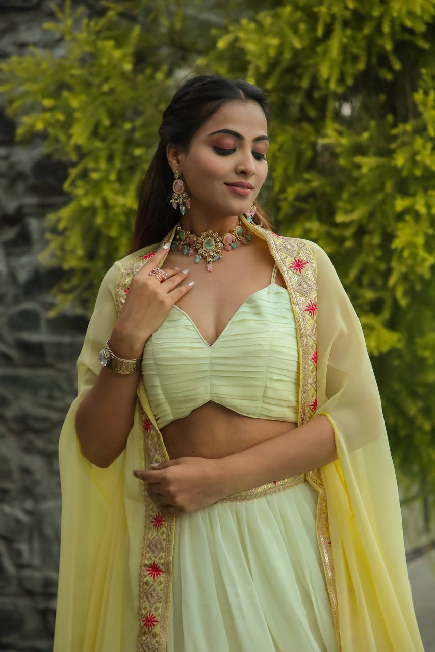 Designer Lehenga Choli With Thread, Dori & Sequence Work
