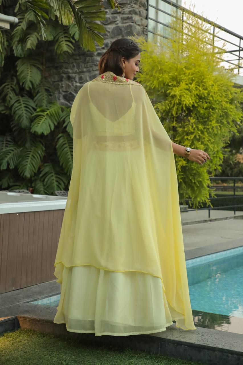 Designer Lehenga Choli With Thread, Dori & Sequence Work