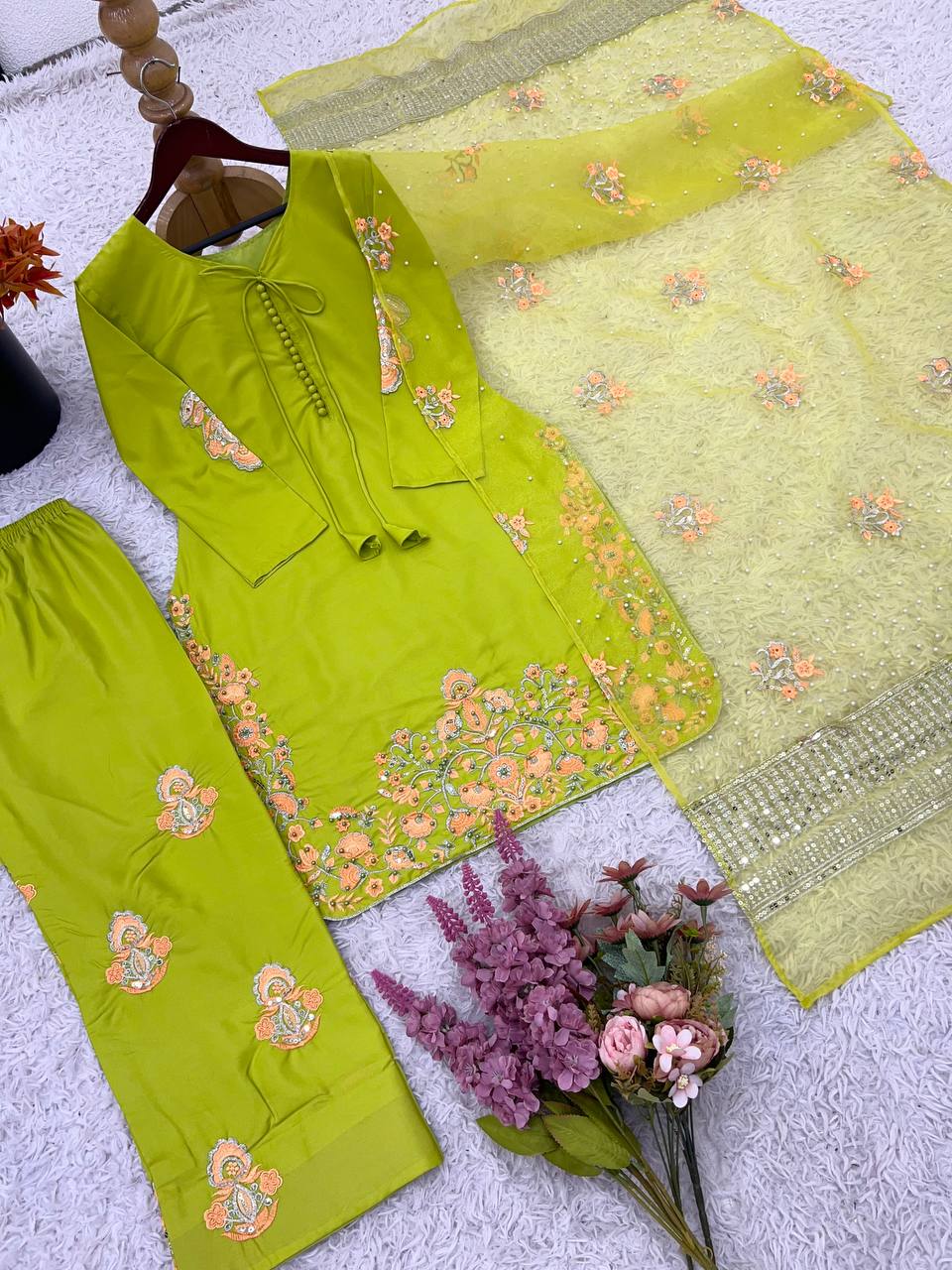 Party Wear Beautiful Top-Bottom And Fancy Dupatta